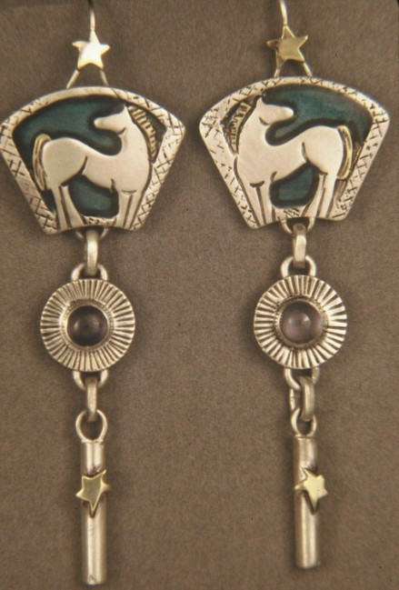 Horse/Stars Earrings